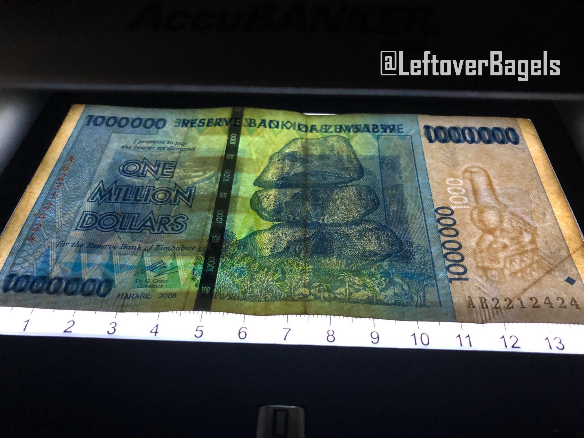 ジンバブエ 6 紙幣 ドル セット 1 5 10 & 1 50 1 億 お金 世界通貨