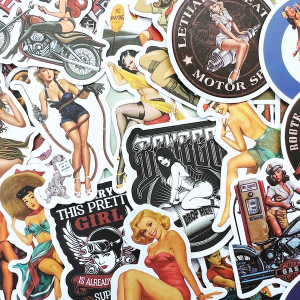 100 Military Retro Pin Up Girls Stickers Cars Trucks Bumpers Motorcycle