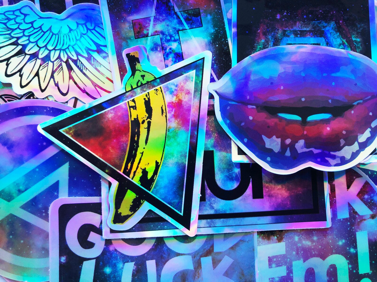 20 Metallic Computer Stickers Shiny Holographic Decals CU3 Etsy