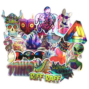 21 Shiny Holographic Laser Foil Stickers