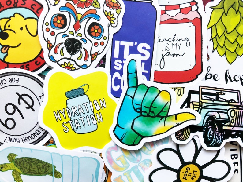 50 Random Sticker Pack For Laptop Book Decoration Stickers image 3