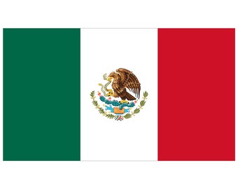 Mexique 2 Stickers autocollant plaque immatriculation Auto Drapeau 
