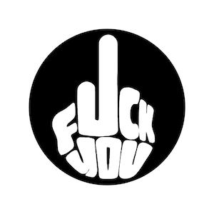 F You Fck You Adesivo engraçado de dedo médio para laptop Skin Truck Bumper Decal #RS19