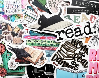 10-100 Buch thematisch Aufkleber Kindle Reader Bookish Reading Sticker Pack