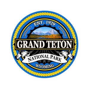 Grand Teton National Park Aufkleber 3-Zoll-Laptop Aufkleber Kleidung