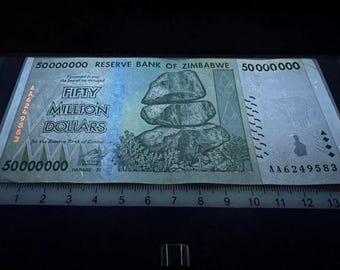 ジンバブエ 6 紙幣 ドル セット 1 5 10 & 1 50 1 億 お金 世界通貨