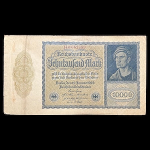 1922 Deutschland 10000 Mark Post WWI Pre WWII Banknote Papiergeld Kaiser