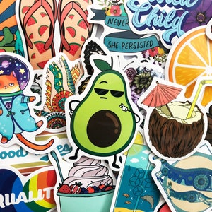 100 Cool Mixed Colors Sticker Lot Fun Pack Skateboard Laptop Car Decals