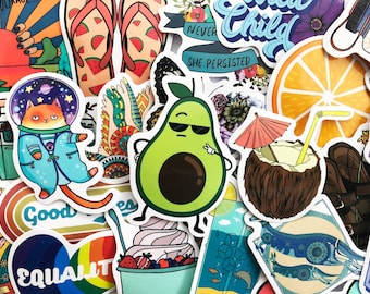 100 Cool Mixed Colors Sticker Lot Fun Pack Deskorolka Laptop Car Decals