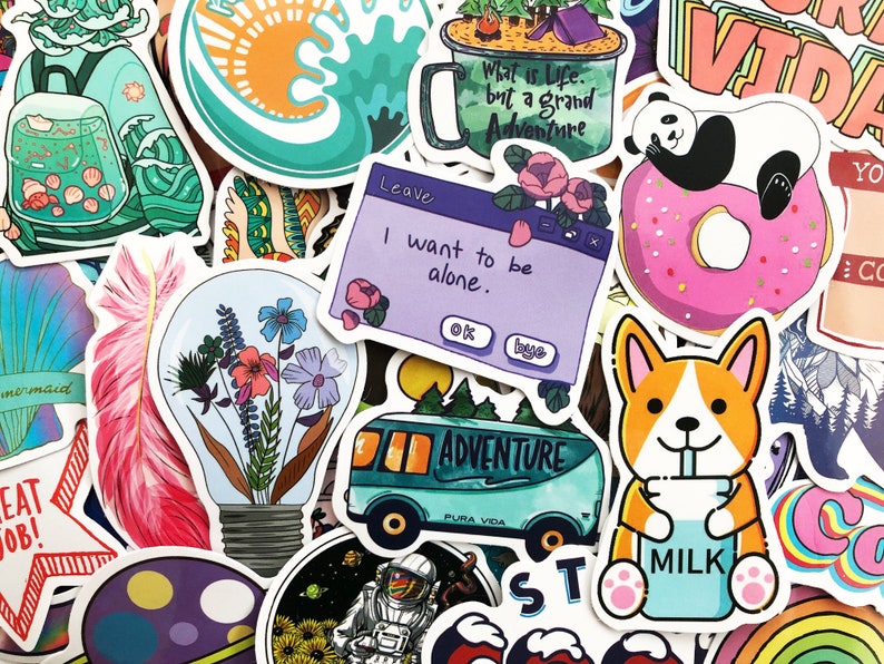 100 Coole Mixed Colors Sticker Lot Fun Pack Skateboard Laptop Auto Aufkleber Bild 5