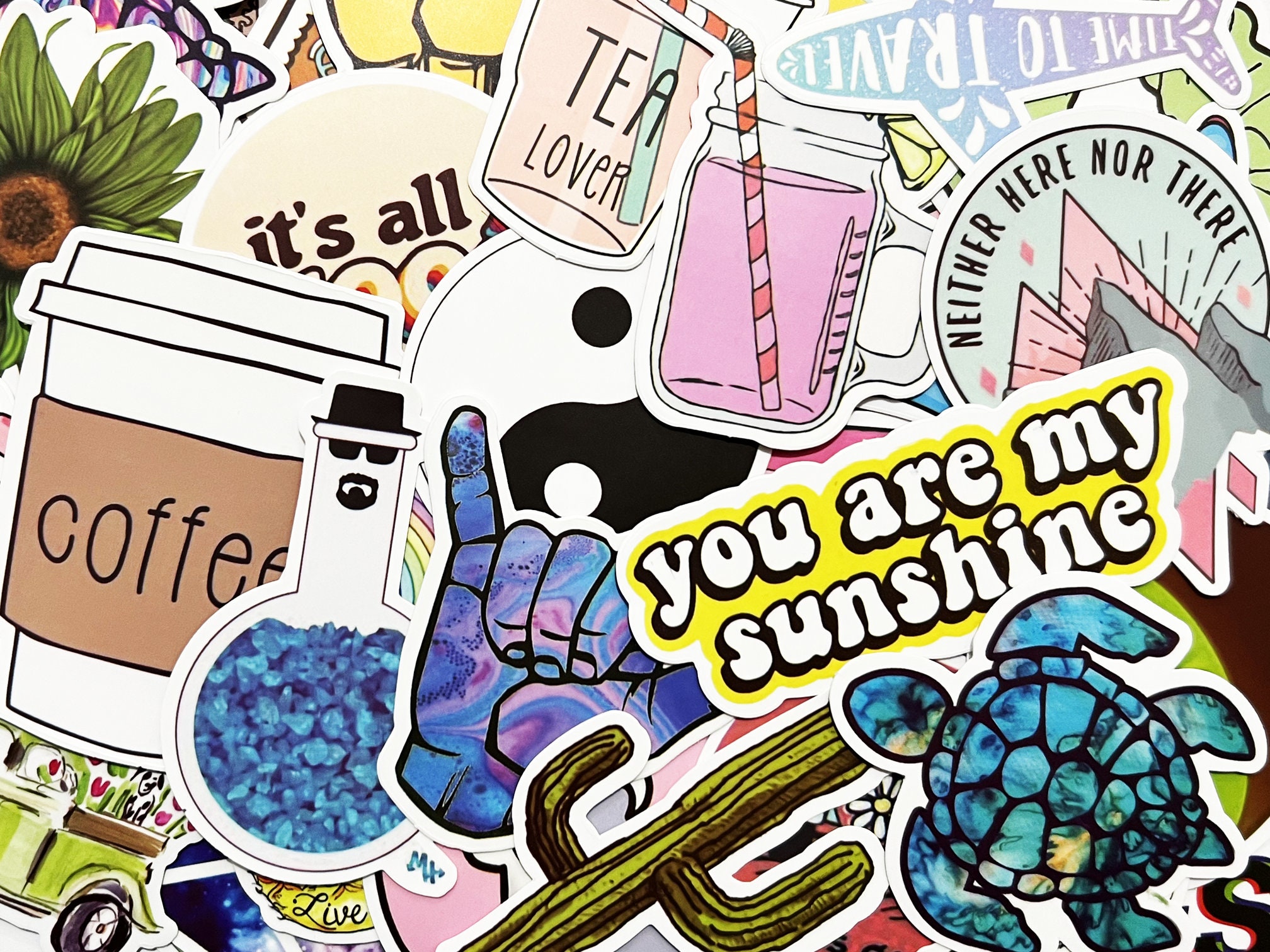 100 Good Vibes Sticker Lot Fun Pack Laptop Car Decals - Etsy