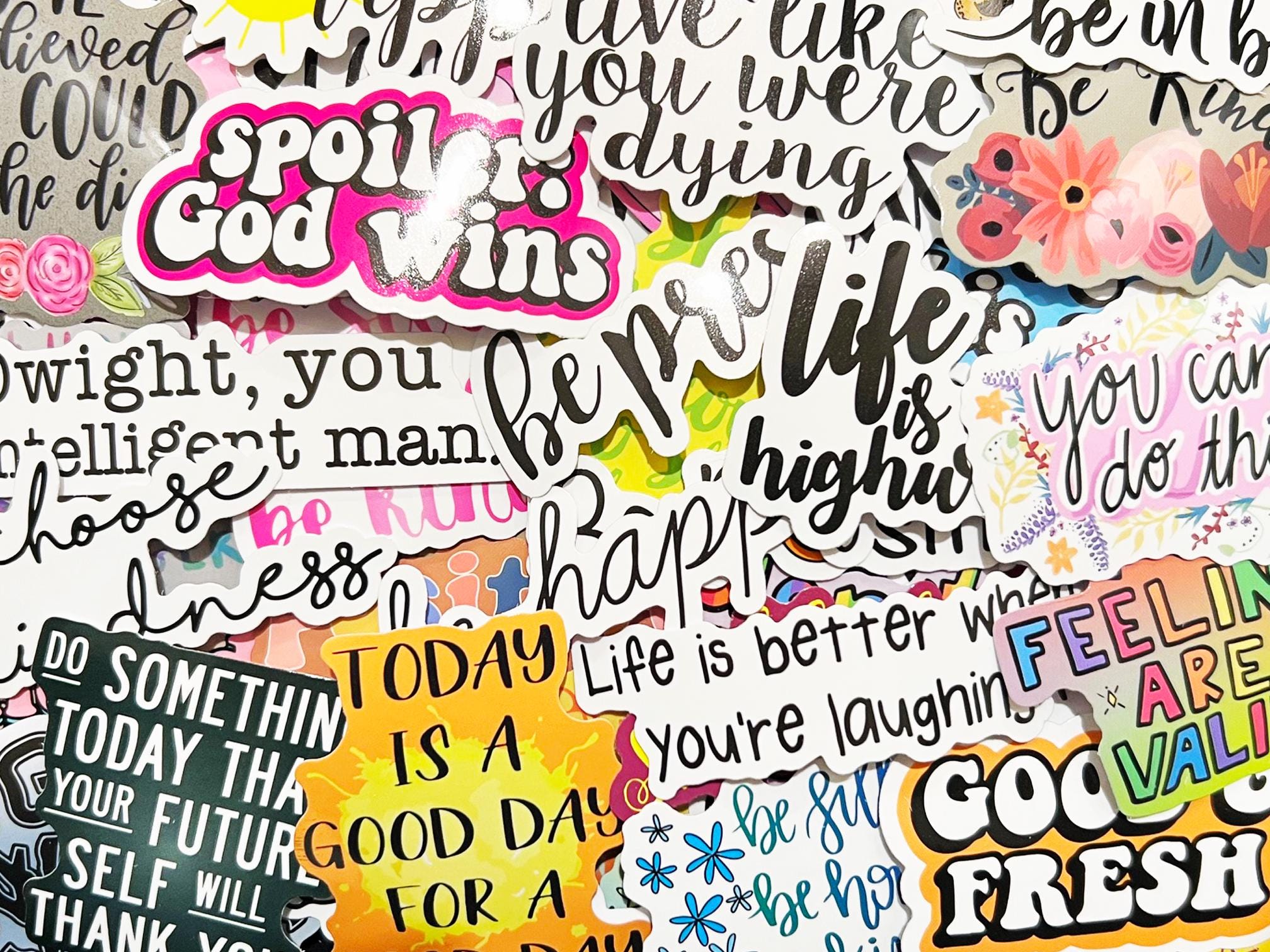 100 Inspirational Quote Stickers Motivation & Life Affirmation Sticker ...