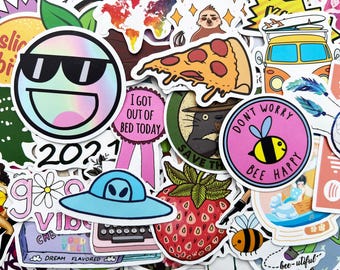 1000 Random Bulk Sticker Bomb Lot Fun Variety Pack Luggage Skateboard Decals