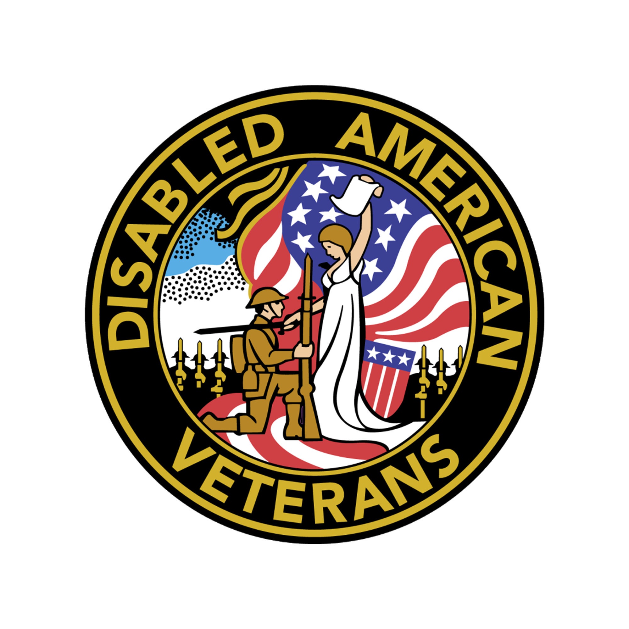 Disabled American Veterans Sticker United States Car Truck Bumper Decal #RS39 