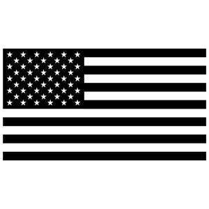 2 pegatinas de la bandera estadounidense en blanco y negro de los Estados Unidos, 5 x 3 pulgadas