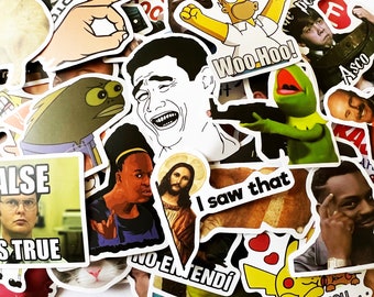 10-100 Throwback Memes and Lustige Referenzen Sticker Pack