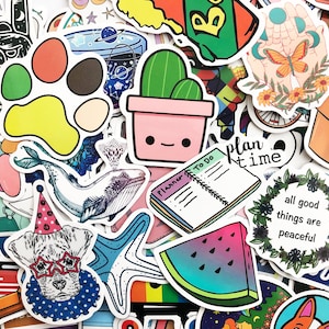 100 Coole Mixed Colors Sticker Lot Fun Pack Skateboard Laptop Auto Aufkleber Bild 2