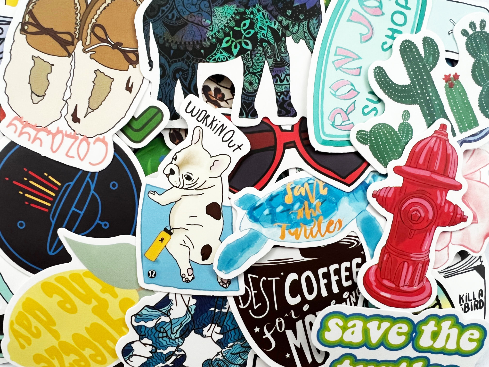 50 Varied Colors Cool Sticker Lot Book Fun Pack Laptop Car Decals - Etsy