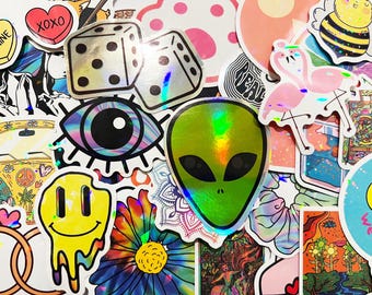 10-100 Random Reflective Sticker Pack Memes & Colorful Themes