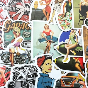Pin Up Aufkleber Sticker US-Cars Oldtimer OEM JDM Auto Motorrad