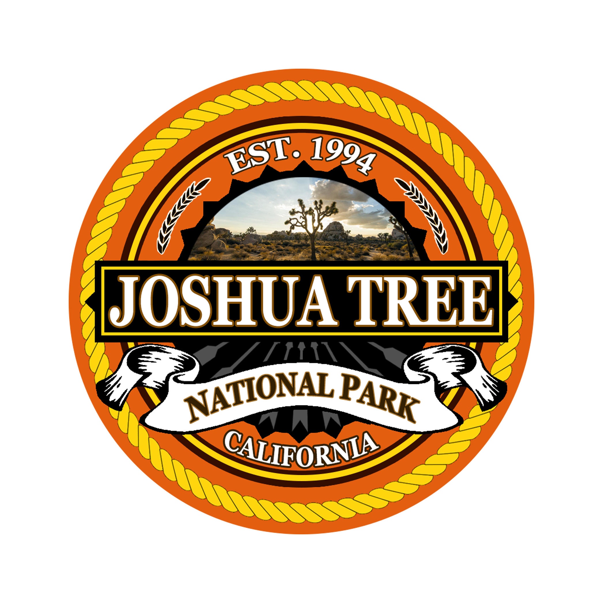 Sequoia National Park Sticker – 3 Inch Round Vinyl Decal For Laptop, Water Bottle, Car – Brown