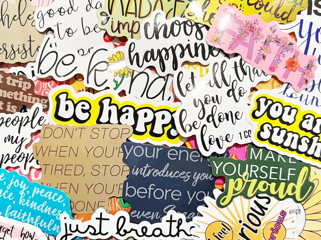 100 Inspirational Quote Stickers Motivation & Life Affirmation Sticker ...