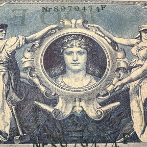100+ år gamla 5 slumpmässiga vintagesedlar antika pengar set valuta kontanter gåva bild 11