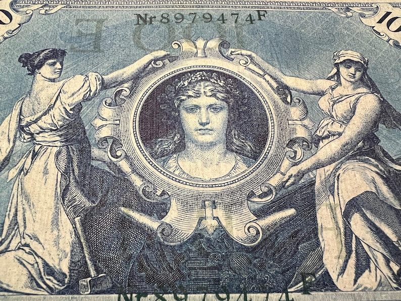 100+ år gamla 5 slumpmässiga vintagesedlar antika pengar set valuta kontanter gåva bild 11