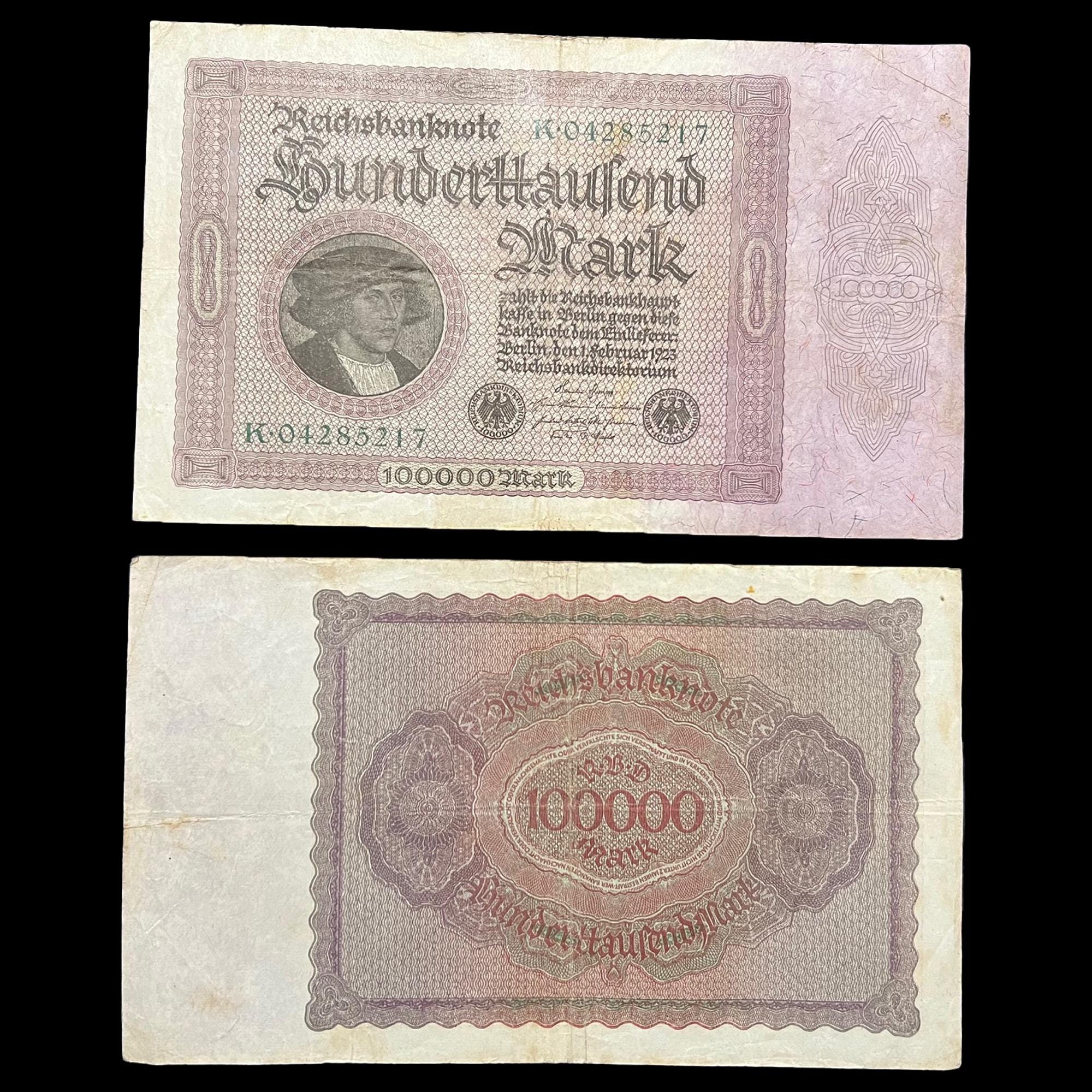 未使用 希少レア 1923年 ドイツ mark 旧紙幣 古銭 ライヒス 未使用