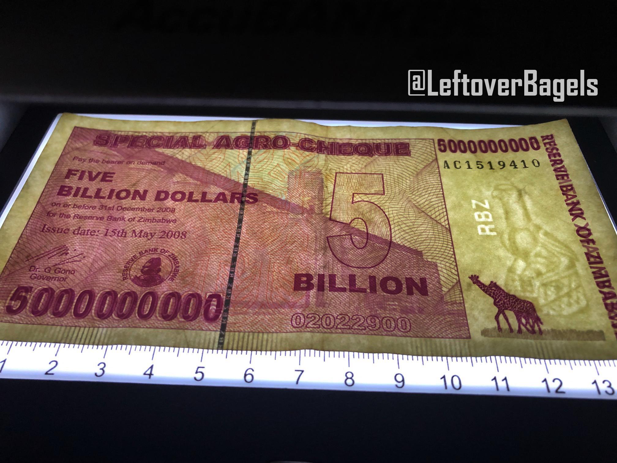 thumbnail image 2 of Zimbabwe 750,000 Dollar Bearer Cheque – 2007, Pre-Agro, Circulated Banknote 2 of 4