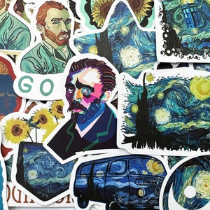 40 Vincent Van Gogh Painting Stickers Cool Sticker Pack 
