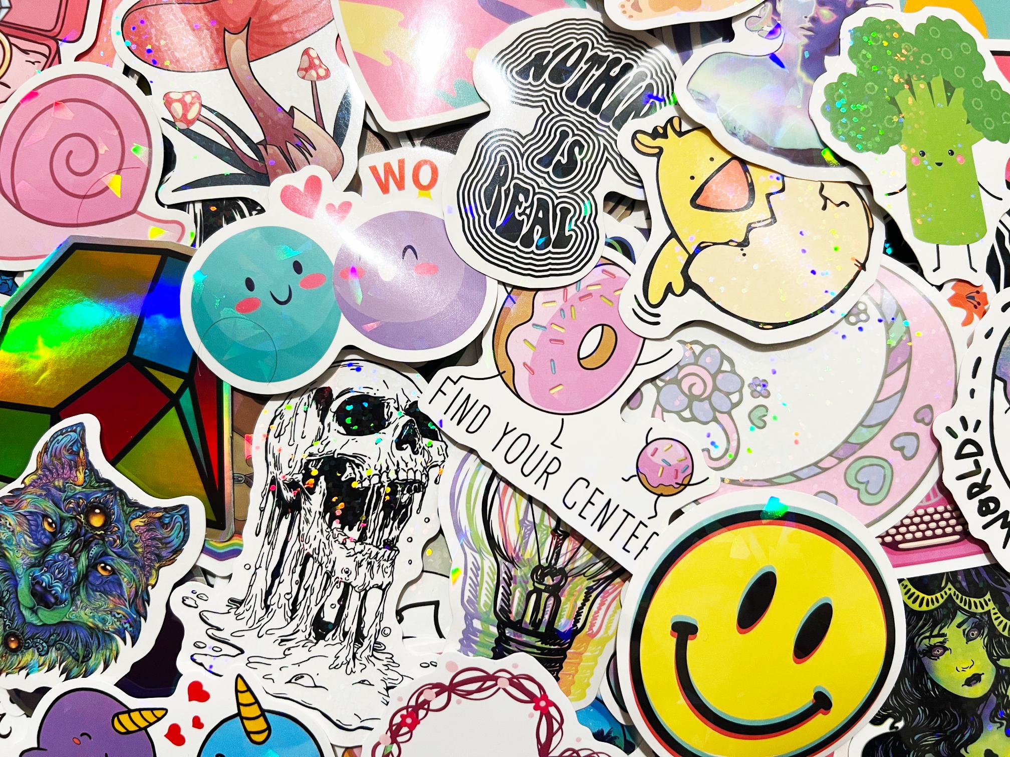 Random Standing Sticker 50 Random Reflective Stickers Pack Hardhat Suitcase Decorations - Etsy