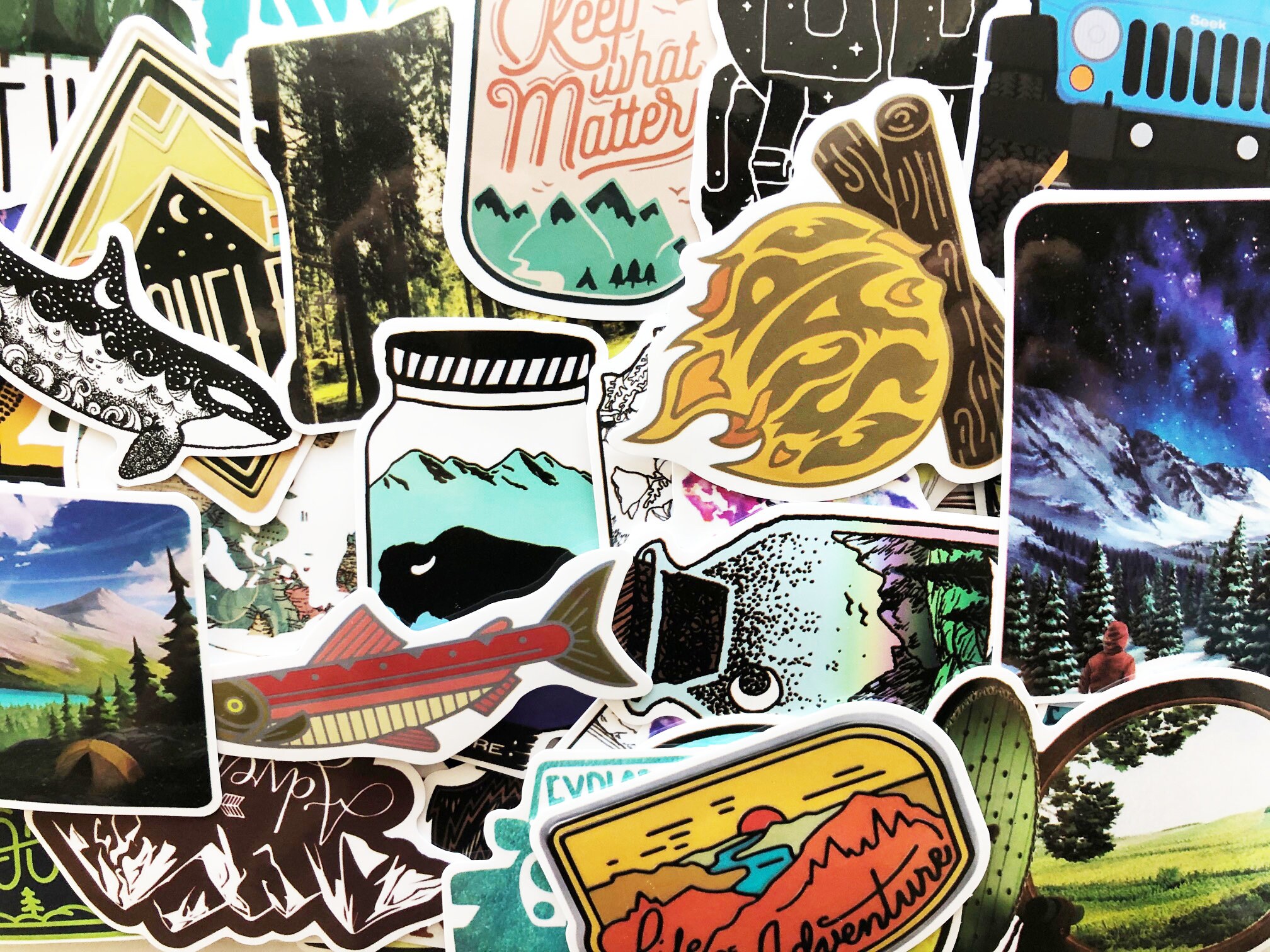 65 Outdoors Hiking Camping Nature Stickers Laptop Car Bumper | Etsy