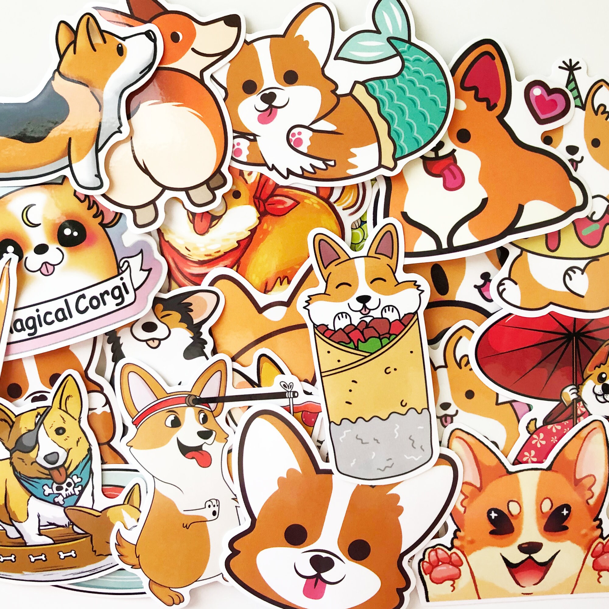 25 Anime Dog Stickers Corgi Shiba Dogs Puppy Laptop Stickers Etsy