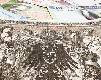 100+ Year Old Banknotes & Modern World Paper Money 106 Note Lot Set Currency