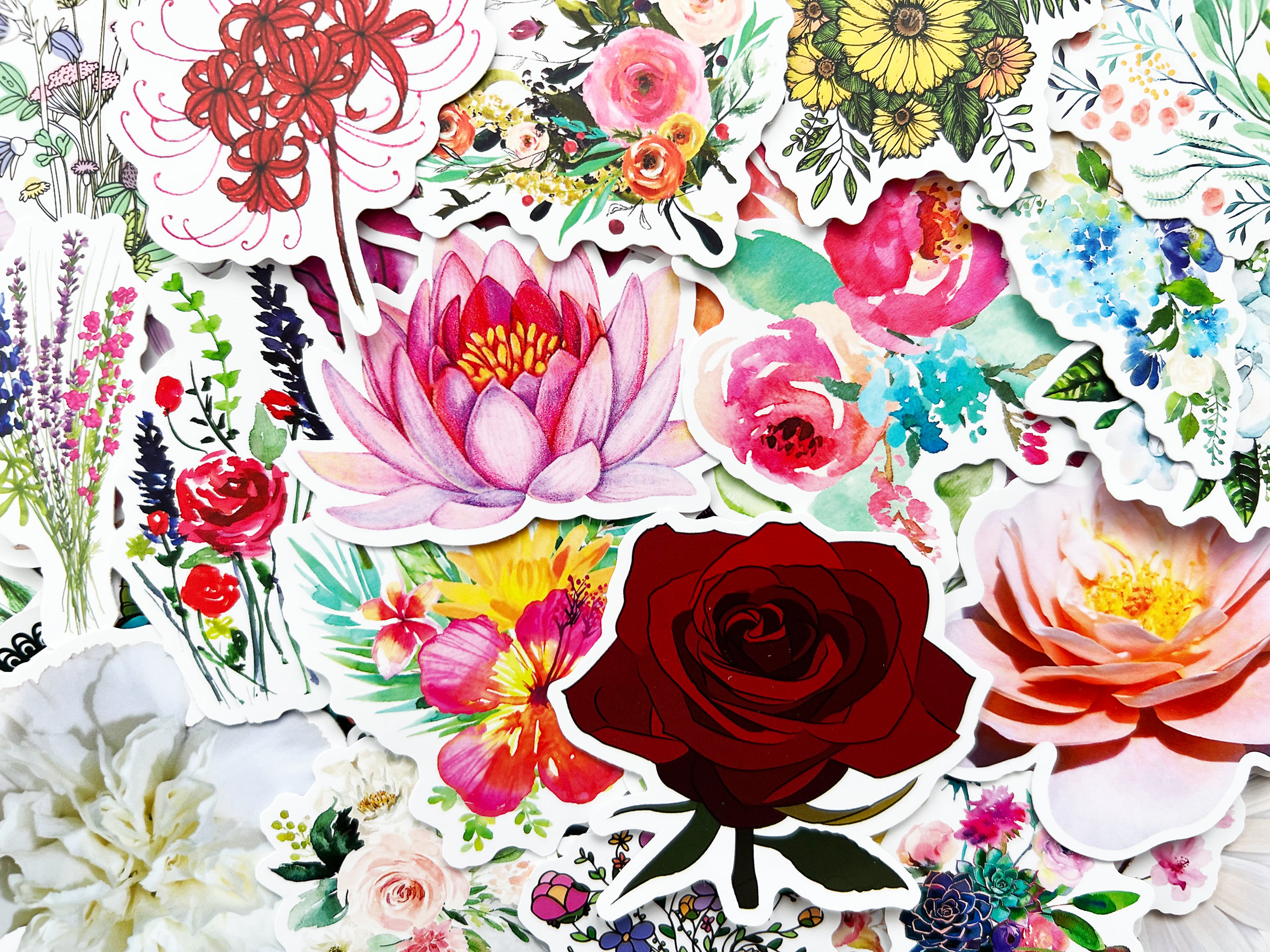 Adesivo Globo Con Fiore Rosa - Vinile Impermeabile Per Laptop, Bottiglia D' Acqua, Telefono, Auto, Parete. Grazioso, Floreale, Regalo Decalcomania Trasparente - Italia - Foto 6