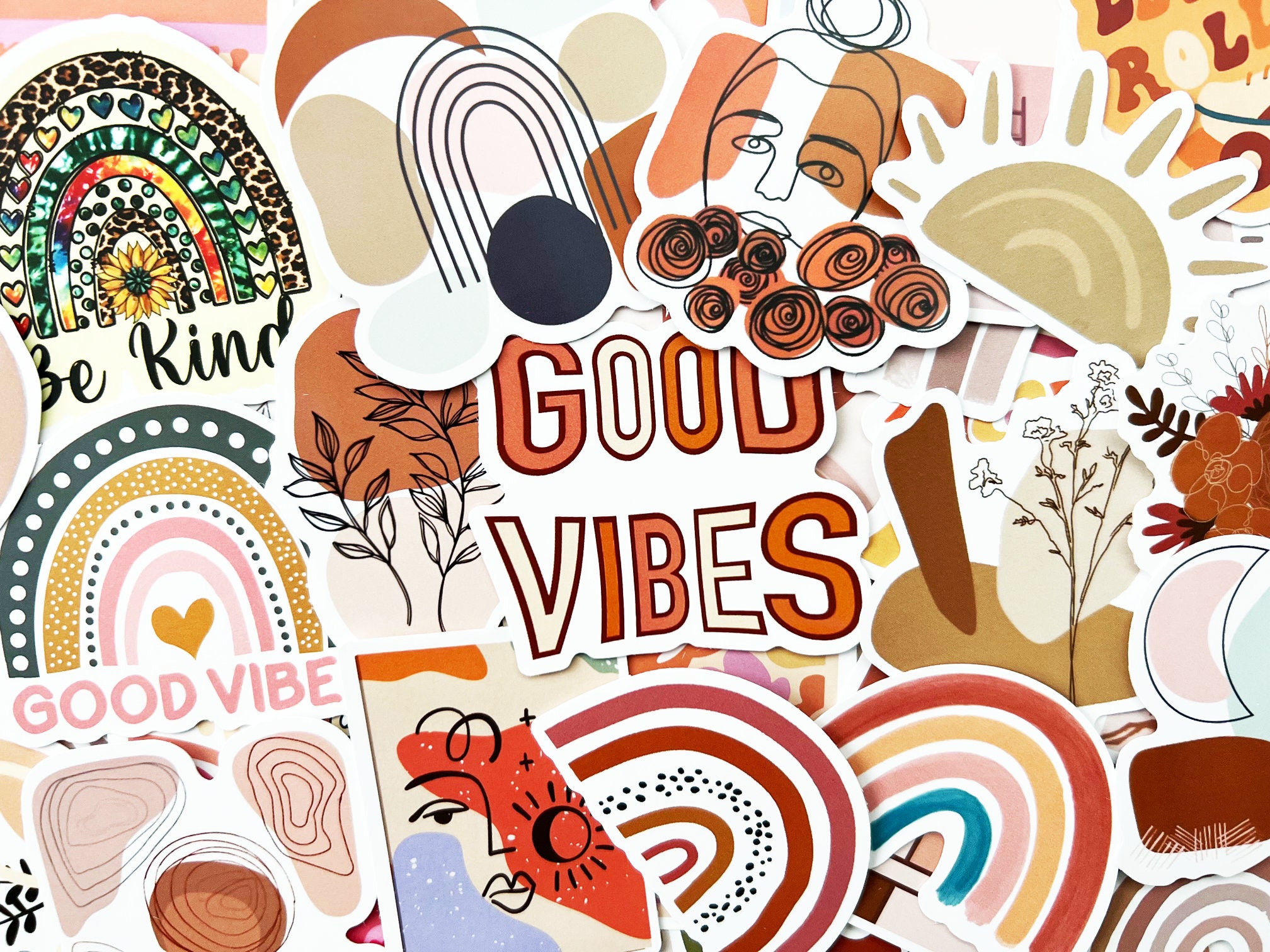 100 Retro Boho Sticker Pack Set Mix Laptop Planner Vintage Antique ...