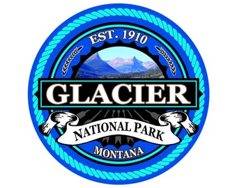 Glacier National Park Sticker 3 pulgadas Portátil Decal Apparel