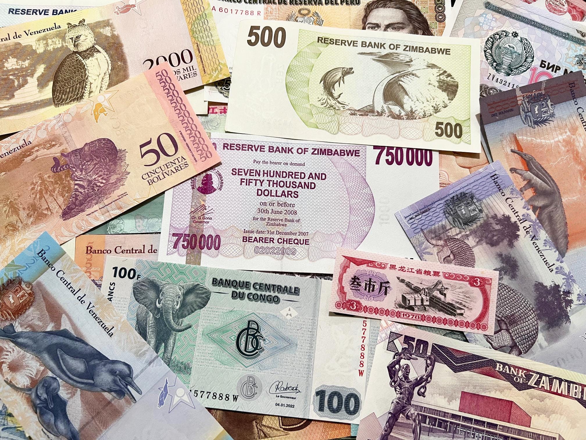 100+ Year Old & Modern 110 Banknote Lot World Paper Money Currency ...
