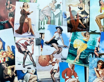 100 Retro Pin Up Magazine Models Stickers Girls Women Vinyl Decals Old Fashion