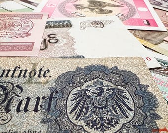 100+ Year Old Banknotes & Modern World Paper Money 55 Note Lot Set Currency Cash