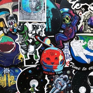 100 Sticker Pack Dope NASA Space Science Decals For Laptop Skateboard