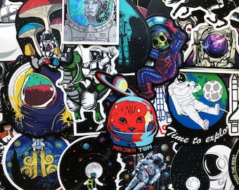 100 Sticker Pack Dope NASA Space Science Decals For Laptop Skateboard