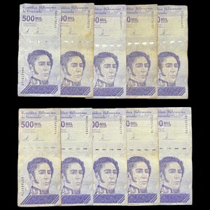 10x Venezuela 500 Mil Bolivar Soberano Banknotes Lot Million Set Bolivares