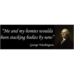 George Washington Military Funny Meme Decal Sticker