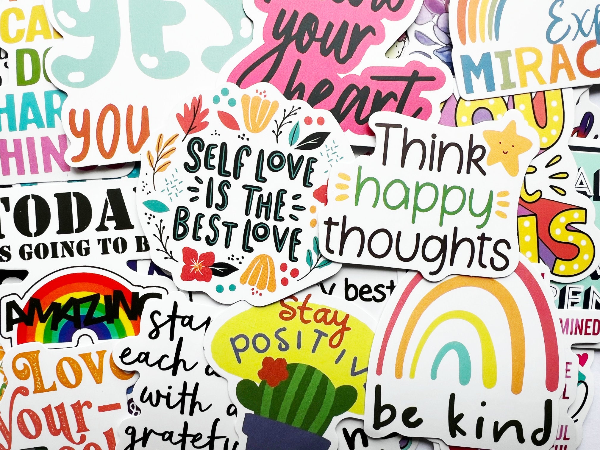 50 Inspirational Quote Stickers Motivation & Affirmation Sticker Pack ...