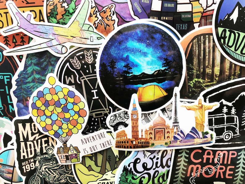 Sticker Over Computer Campera 65 Outdoors Hiking Camping Nature Stickers Laptop Car Bumper Bike ...