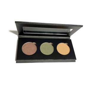 FALL VIBES TRIO Organic Eyeshadow Palette | Pressed Mineral Makeup | Eco Friendly Paperboard