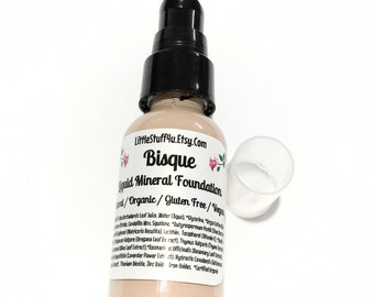 LIQUID CREAM Creamy Mineral Foundation - Vegan Makeup Samples and Full Size Bottle