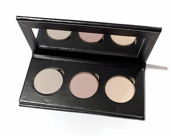 SPRING TRIO Eyeshadow Palette - Pressed Mineral Makeup - Eco Friendly Paperboard